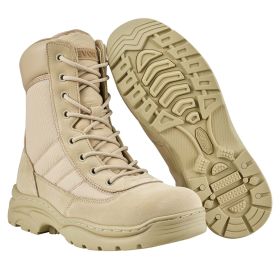 Men's Military Tactical Boots 8 Inch Sand-color Side Zipper US Size 10