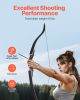 60in Takedown Recurve Bow Wooden Bow Arrow Kit Right Hand Hunting Practice 50lbs