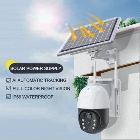 Solar Power Permanently And Reliably Powers Surveillance Cameras For Property Protection And Monitoring (Option: White black)