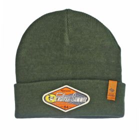 Endless Summer Acrylic Cuffed Beanie Cap Hat (Color: Hunter Green)