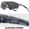Sport Sunglasses for Mens Womens, Lightweight Frame, Non-Slip Nose Pads for Hiking, and Running, UV400 Protection